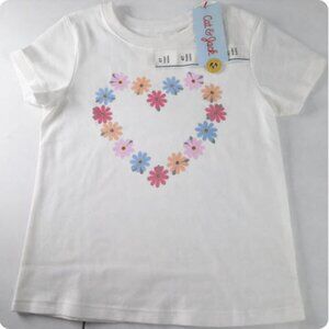 Cat & Jack Girl's 4T Short Sleeve Crew Neck Tee NWT